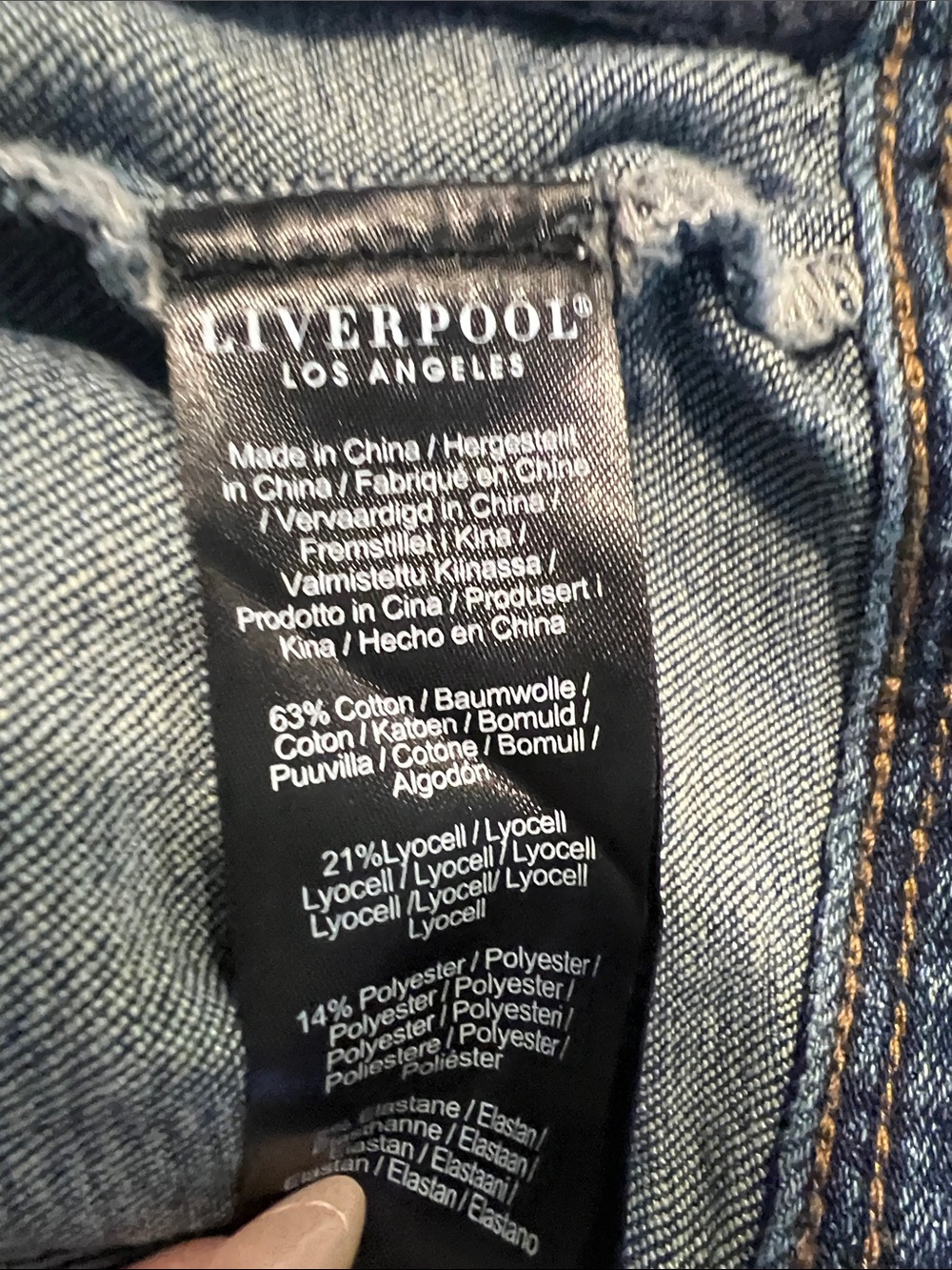 Liverpool Classic Dark Blue Jean Jacket side S - Picture 8 of 8